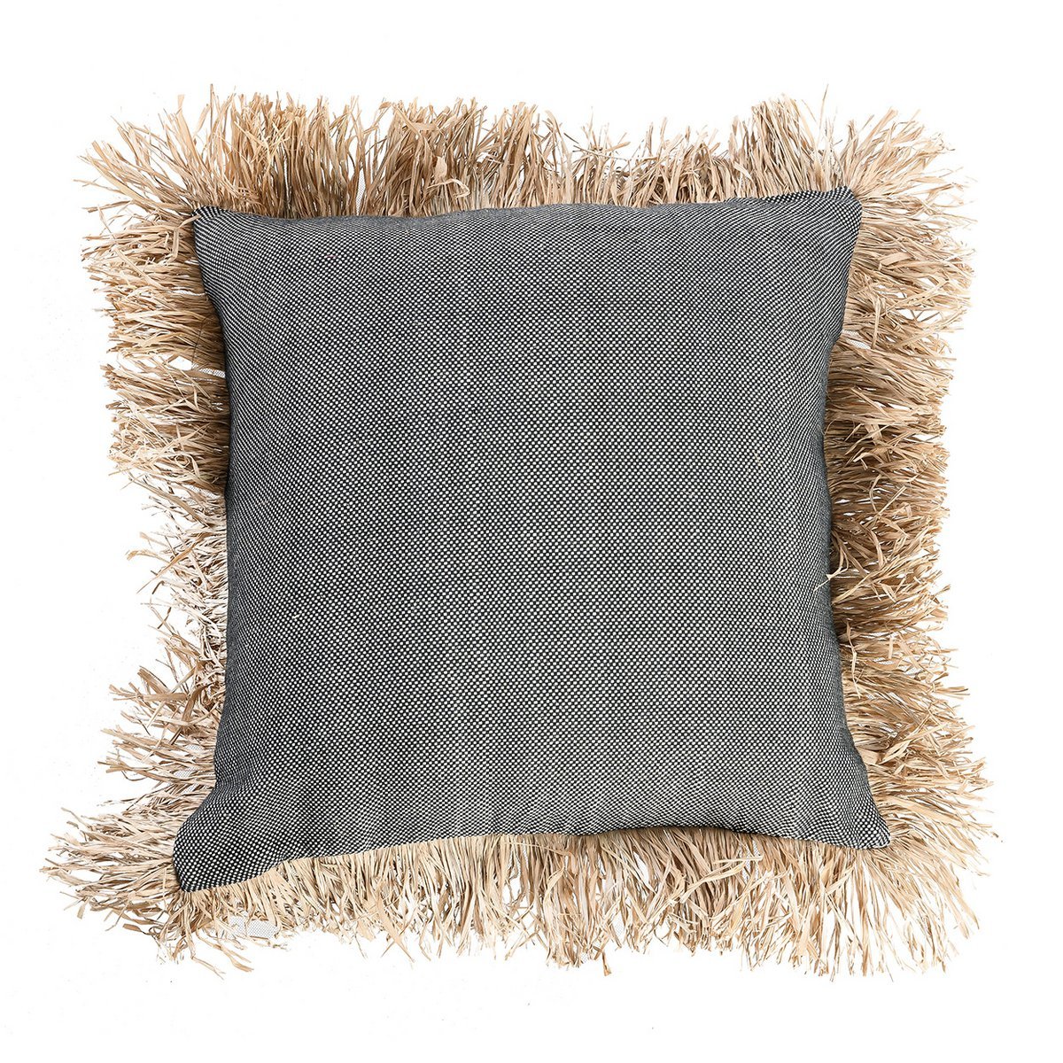 The Cotton Bonita Cushion Cover - Natural Black - 60x60 - LUXONAS HOME