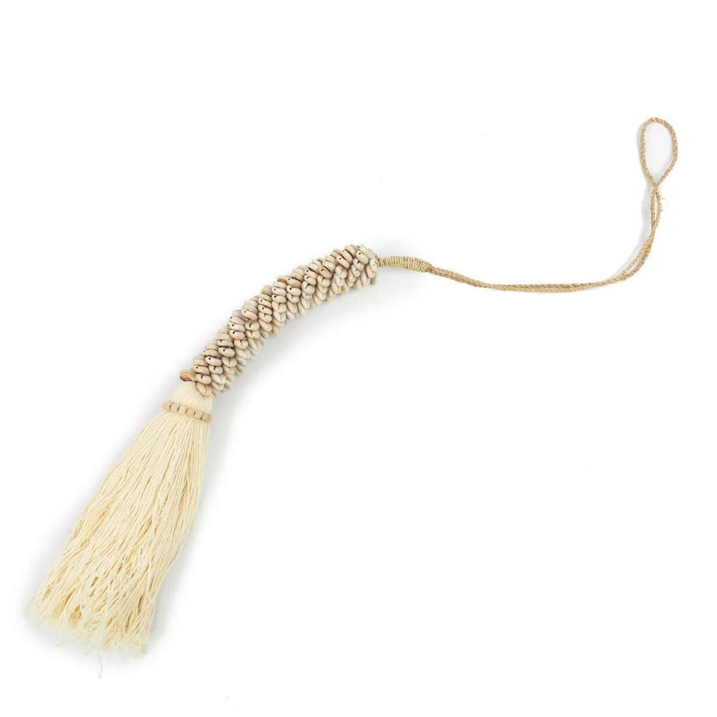 The Cowrie & Cotton Tassel - Natural - LUXONAS HOME
