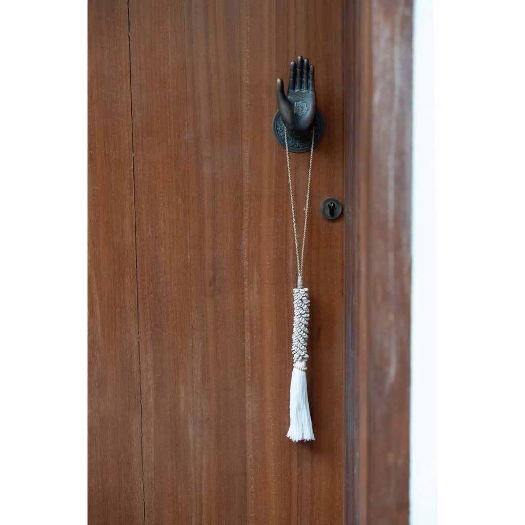 The Cowrie & Cotton Tassel - Natural - LUXONAS HOME