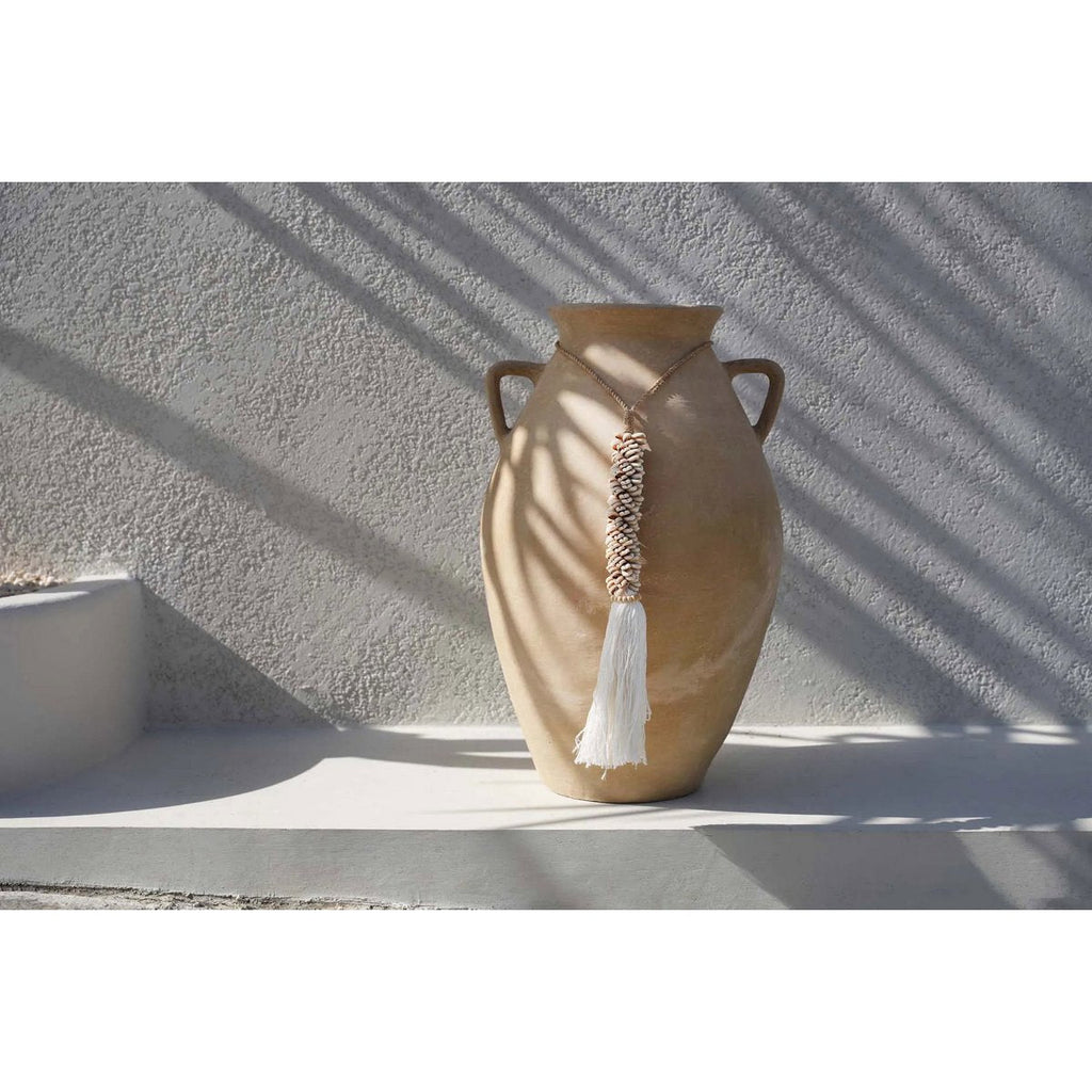 The Cowrie & Cotton Tassel - Natural - LUXONAS HOME
