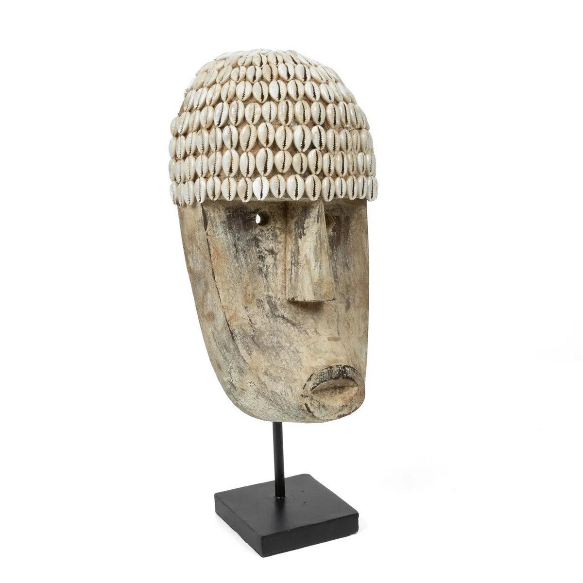 The Cowrie Mask on Stand - Medium - LUXONAS HOME