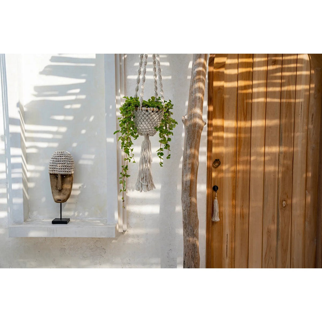 The Cowrie Mask on Stand - Medium - LUXONAS HOME