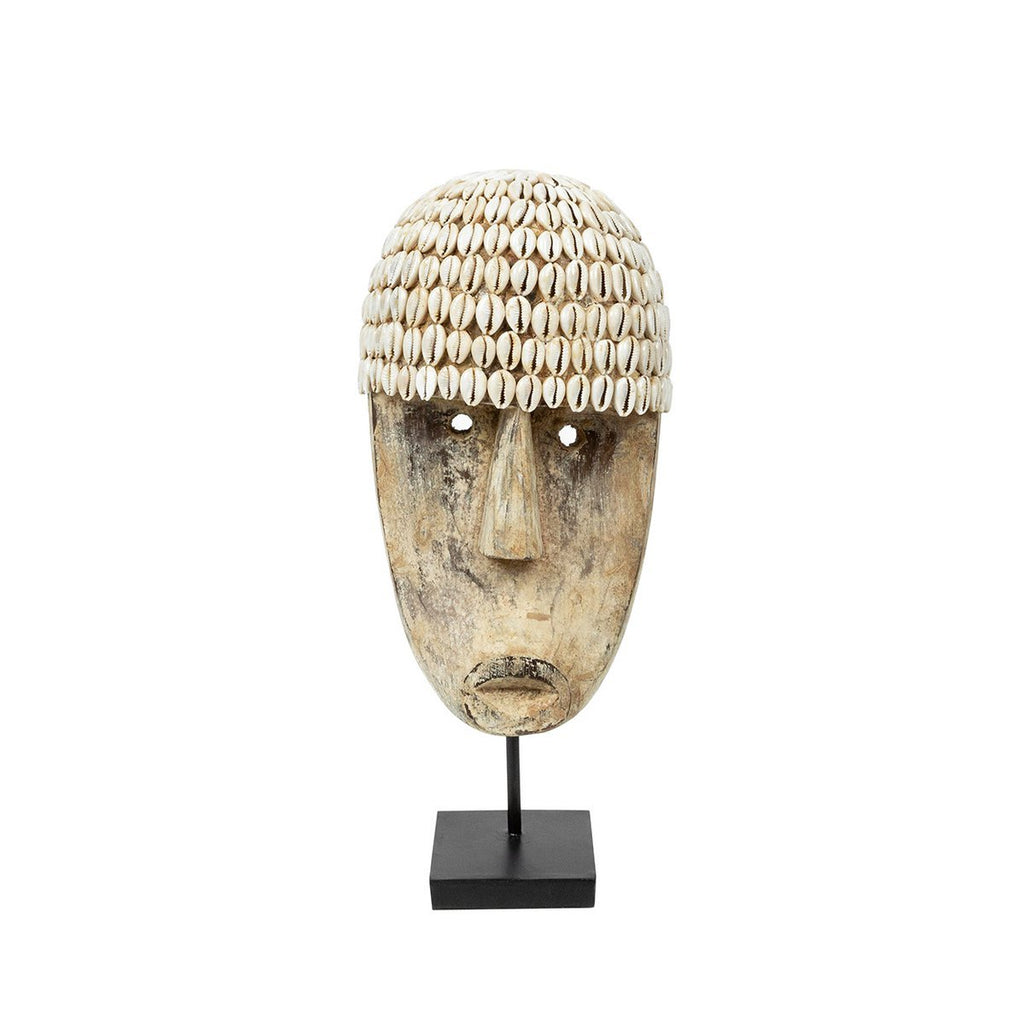 The Cowrie Mask on Stand - Medium - LUXONAS HOME