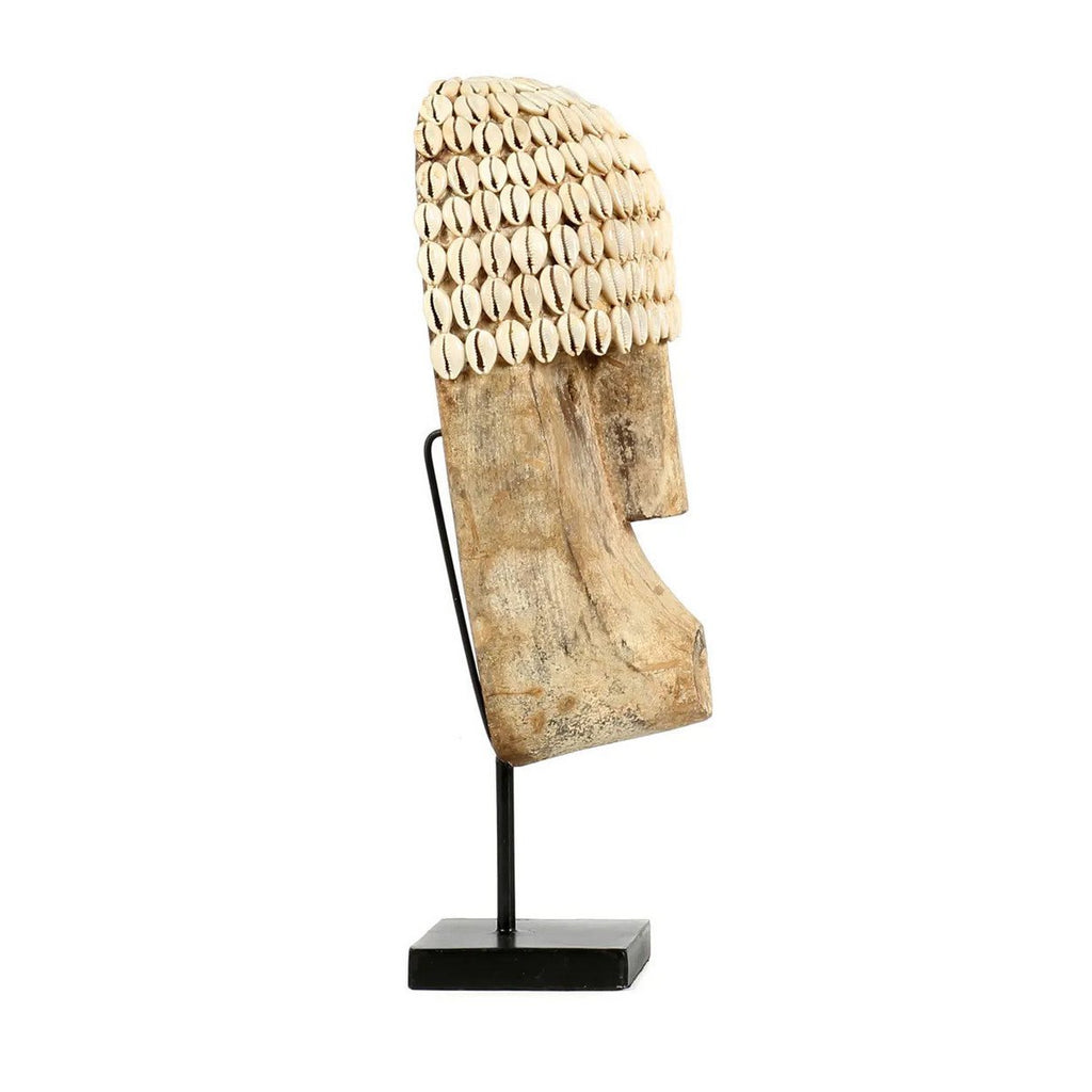 The Cowrie Mask on Stand - Medium - LUXONAS HOME