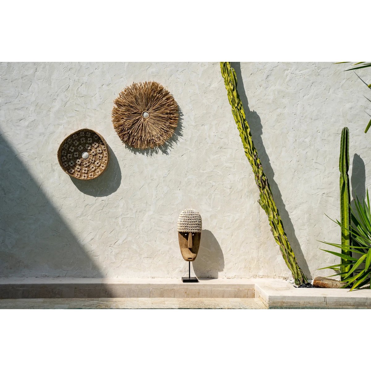 The Cowrie Mask on Stand - Medium - LUXONAS HOME