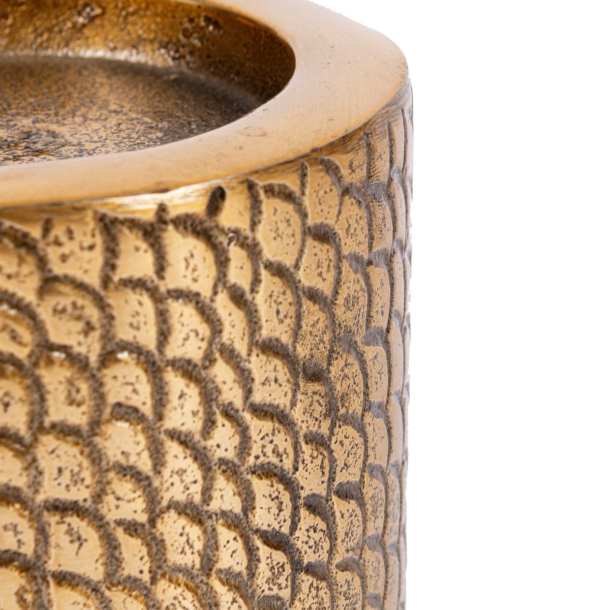 The Croco Candle Holder - Brass - L - LUXONAS HOME