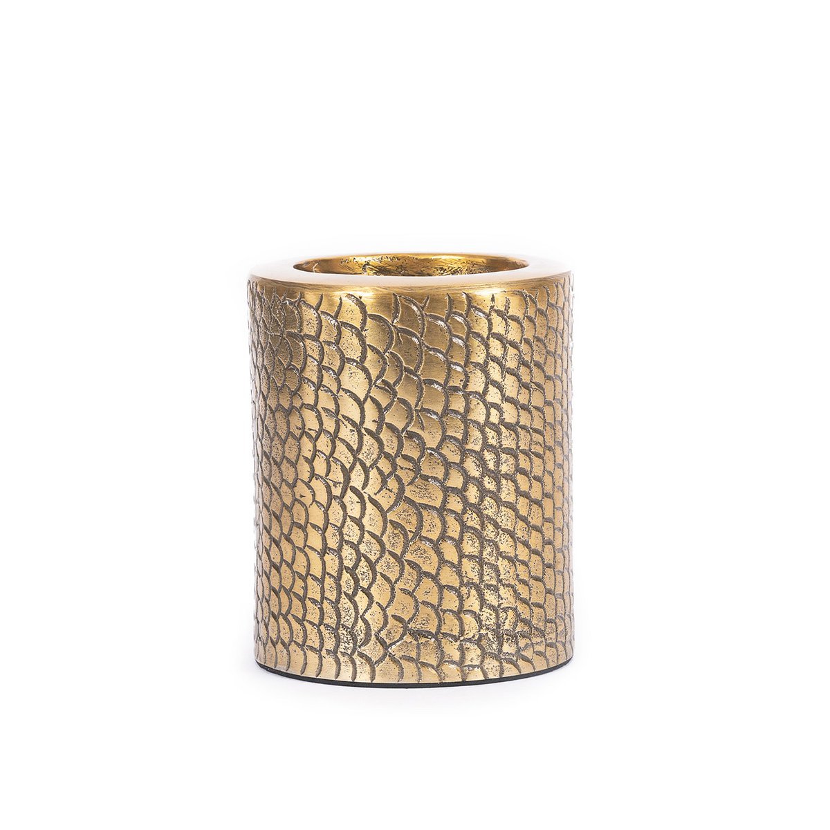 The Croco Candle Holder - Brass - L - LUXONAS HOME