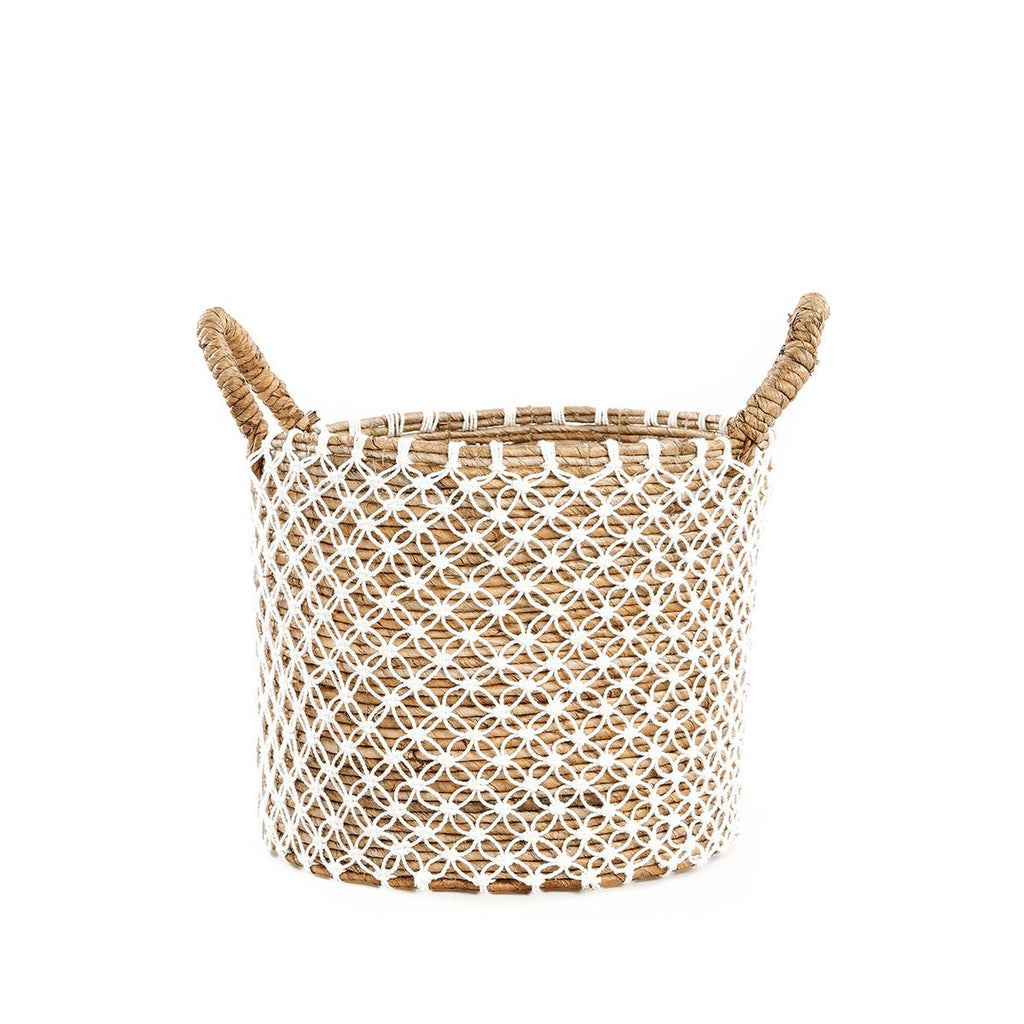 The Crossed Stitched Macrame Basket - M - LUXONAS HOME