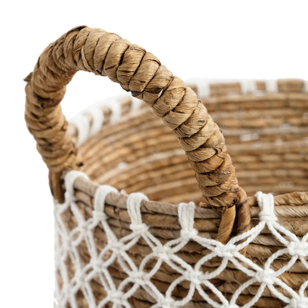 The Crossed Stitched Macrame Basket - M - LUXONAS HOME