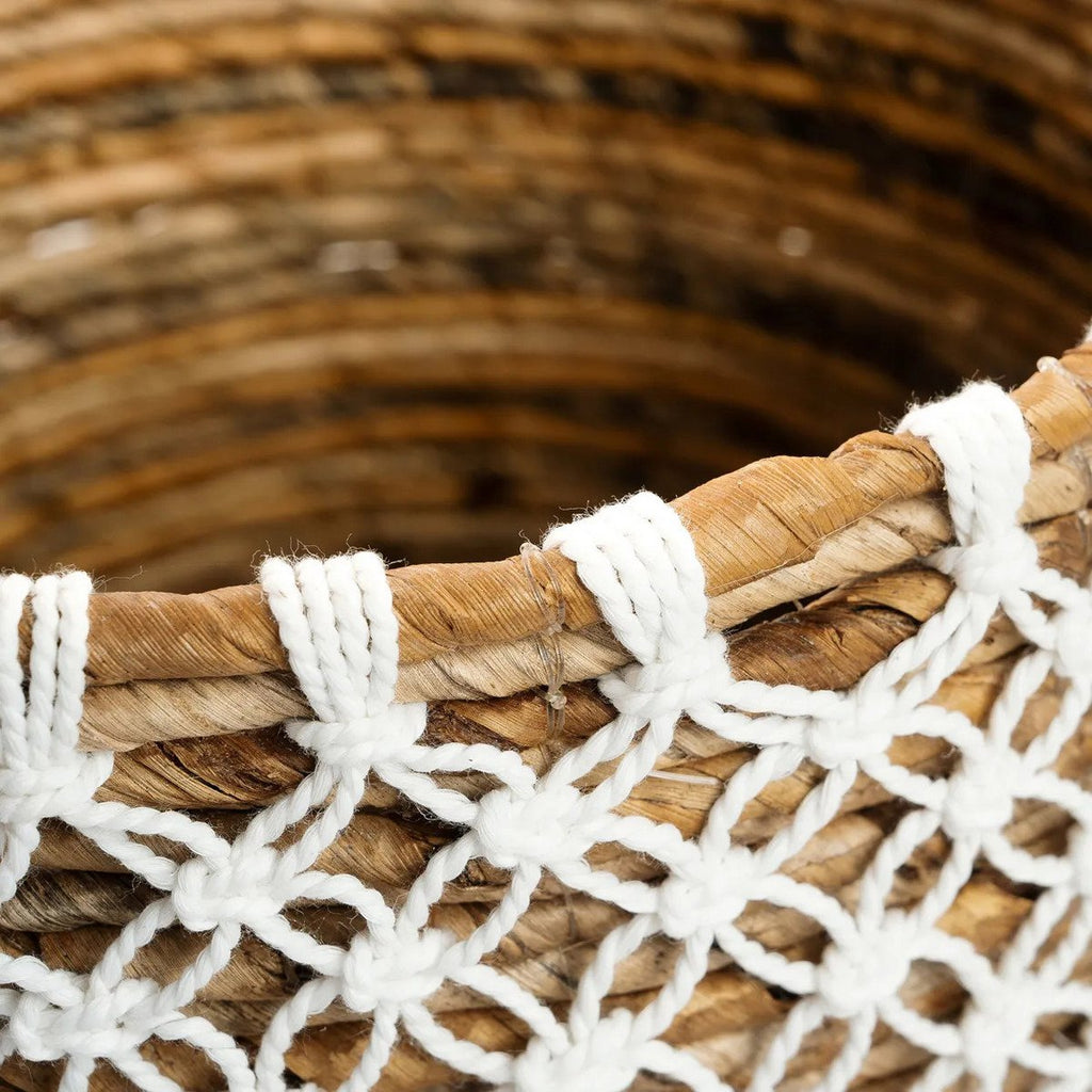 The Crossed Stitched Macrame Basket - S - LUXONAS HOME