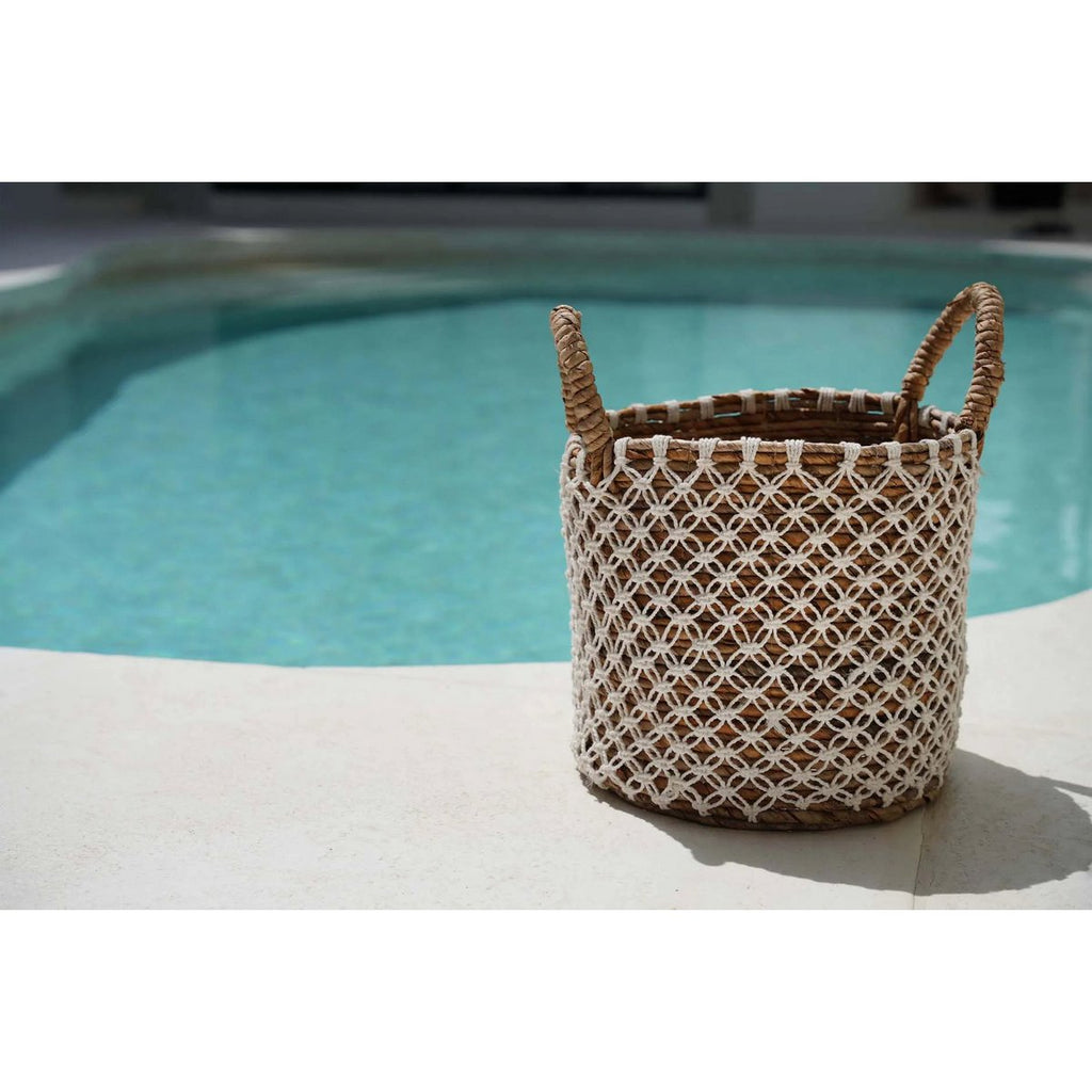 The Crossed Stitched Macrame Basket - S - LUXONAS HOME