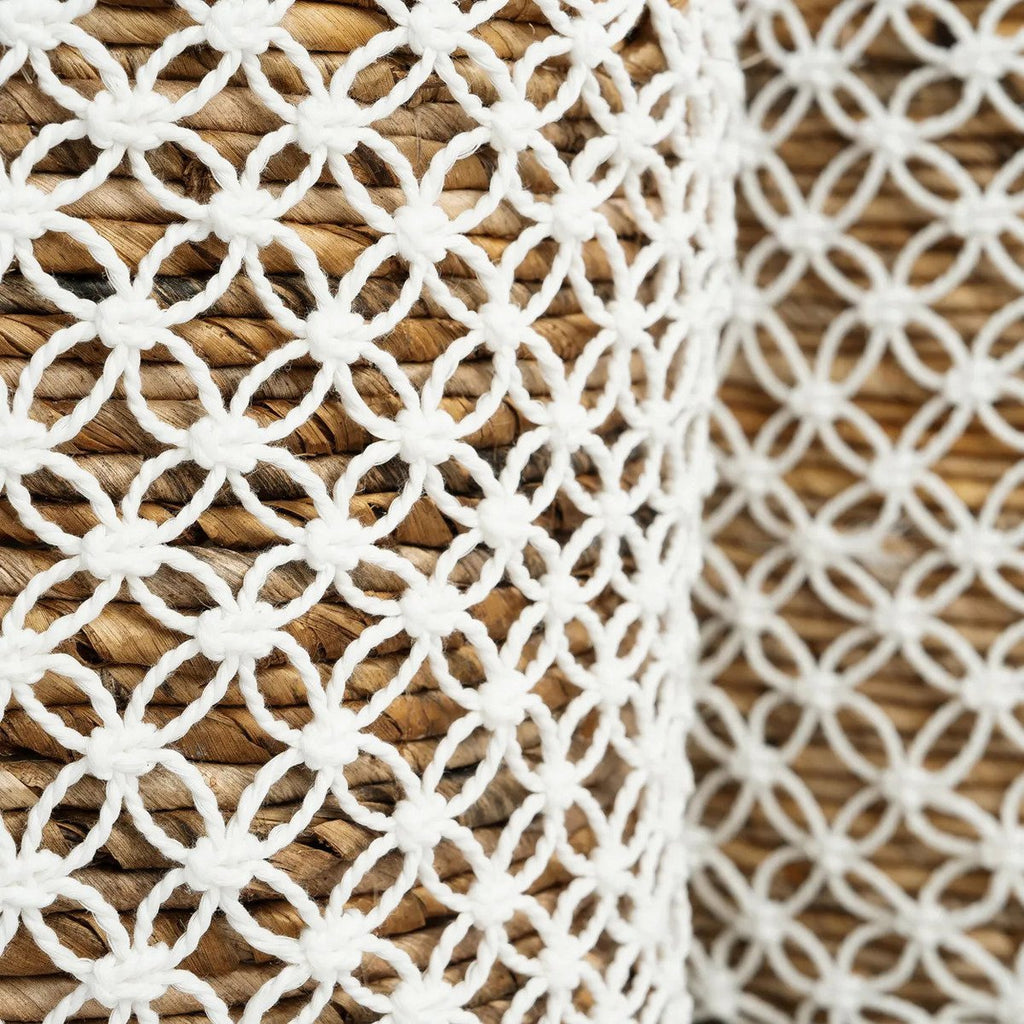 The Crossed Stitched Macrame Basket - S - LUXONAS HOME