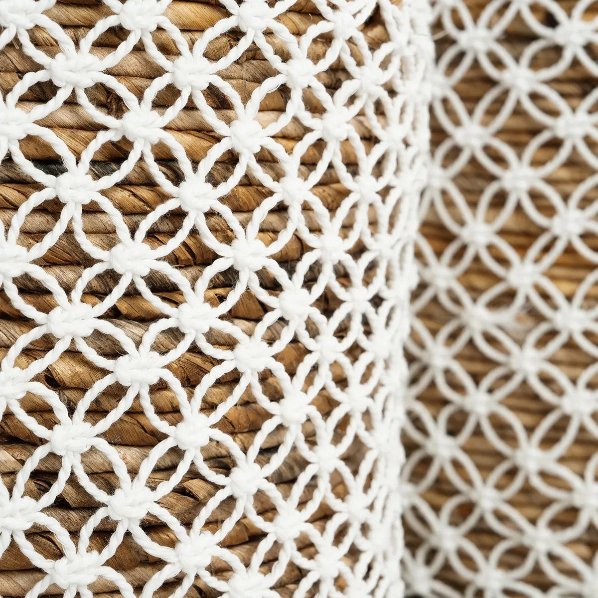 The Crossed Stitched Macrame Basket - S - LUXONAS HOME