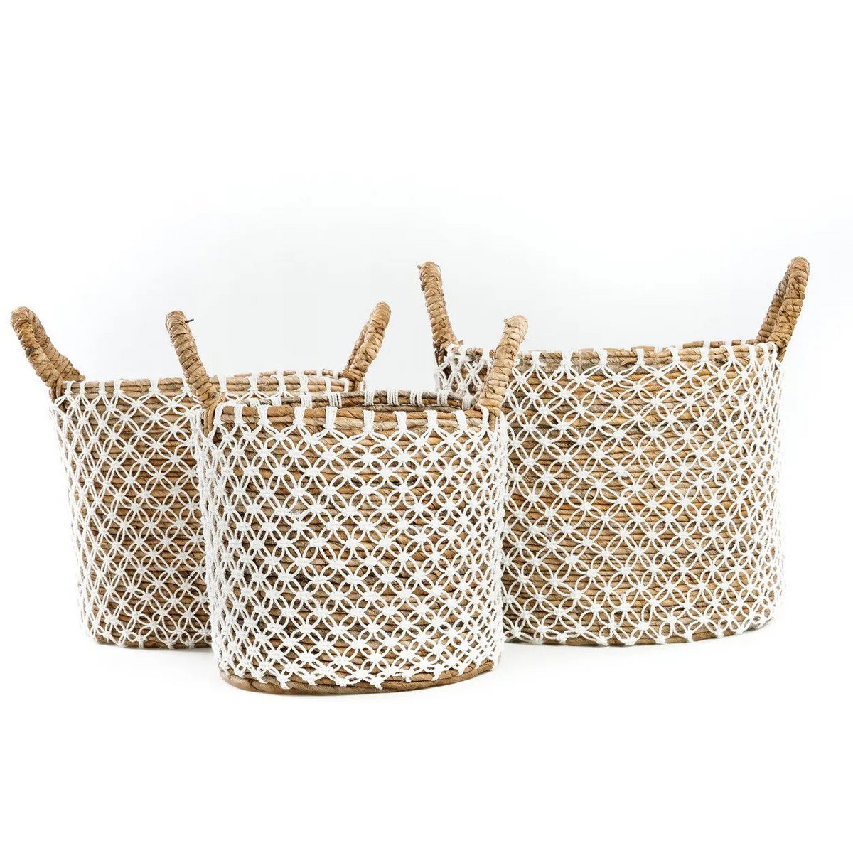 The Crossed Stitched Macrame Basket - S - LUXONAS HOME