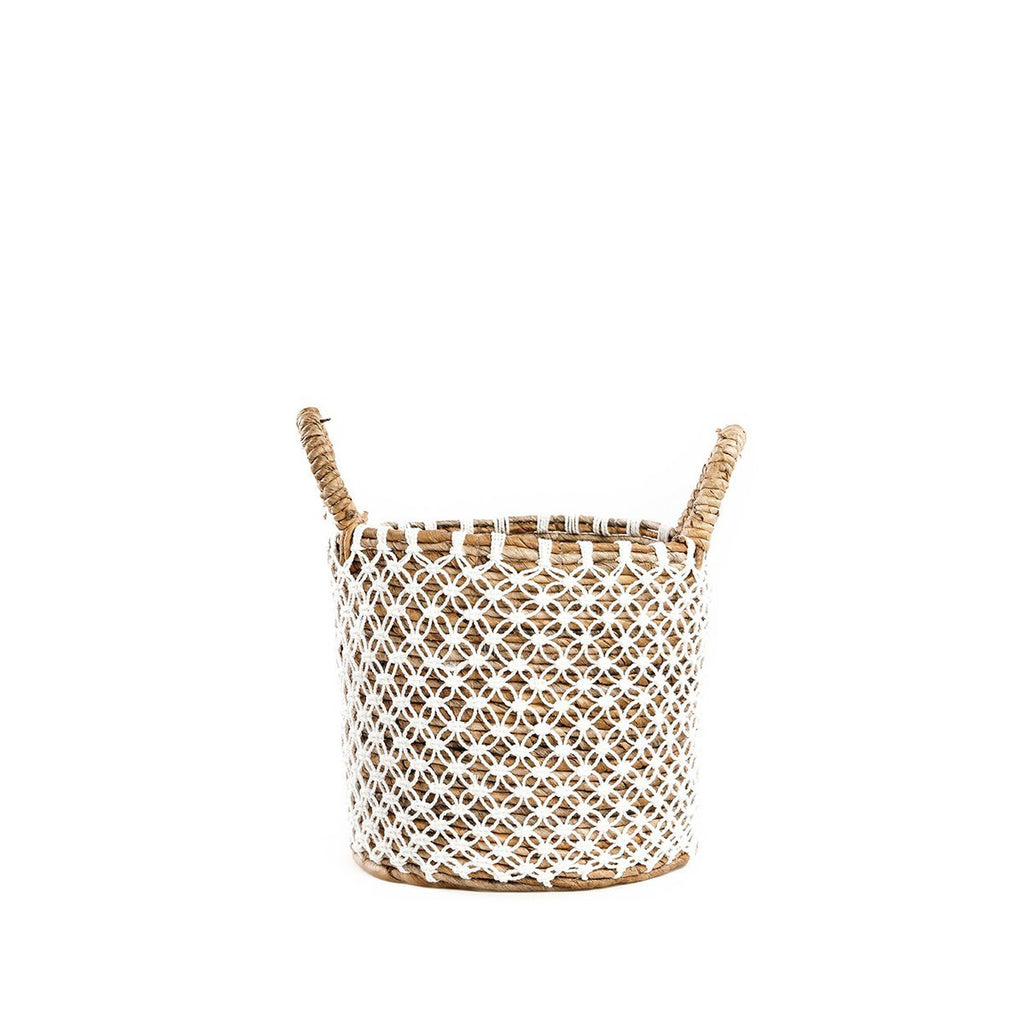 The Crossed Stitched Macrame Basket - S - LUXONAS HOME