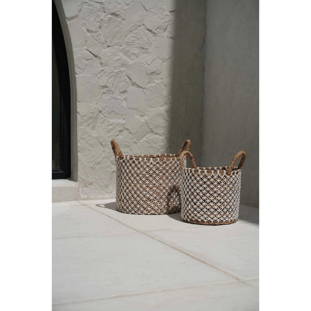 The Crossed Stitched Macrame Basket - S - LUXONAS HOME