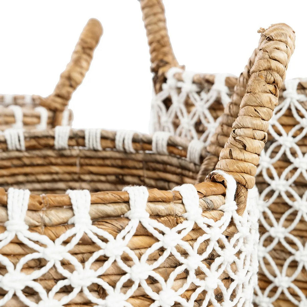 The Crossed Stitched Macrame Basket - S - LUXONAS HOME