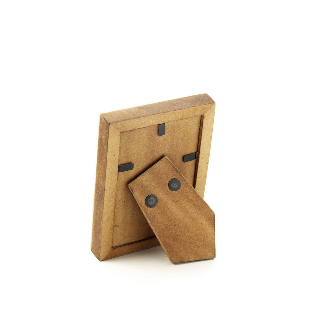 The Diamond Cut Frame - White Brown - 5x7 - LUXONAS HOME