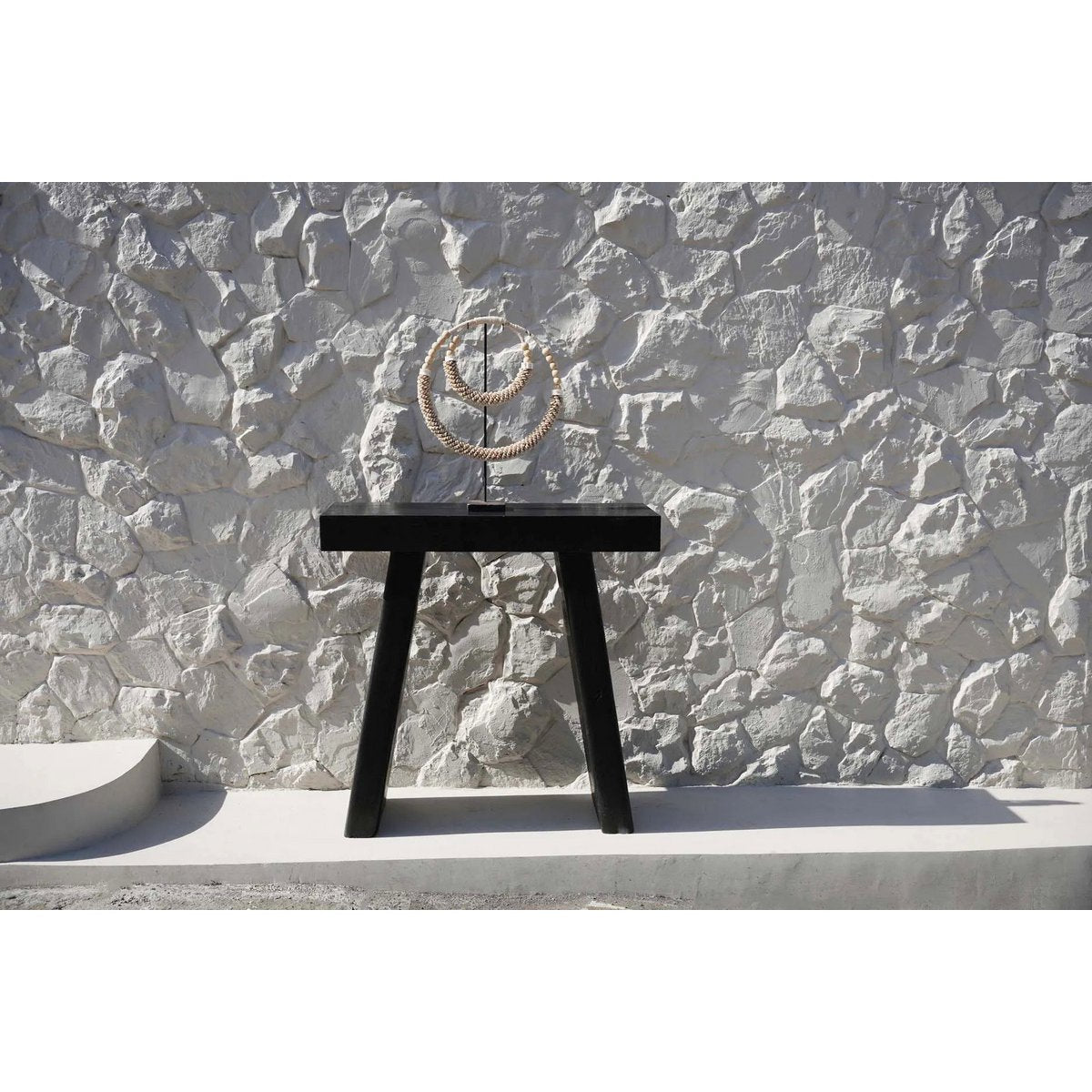 The Double Shell Necklace On Stand - Natural - LUXONAS HOME