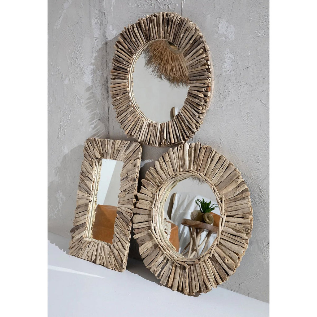 The Driftwood Framed Mirror - Natural - M - LUXONAS HOME