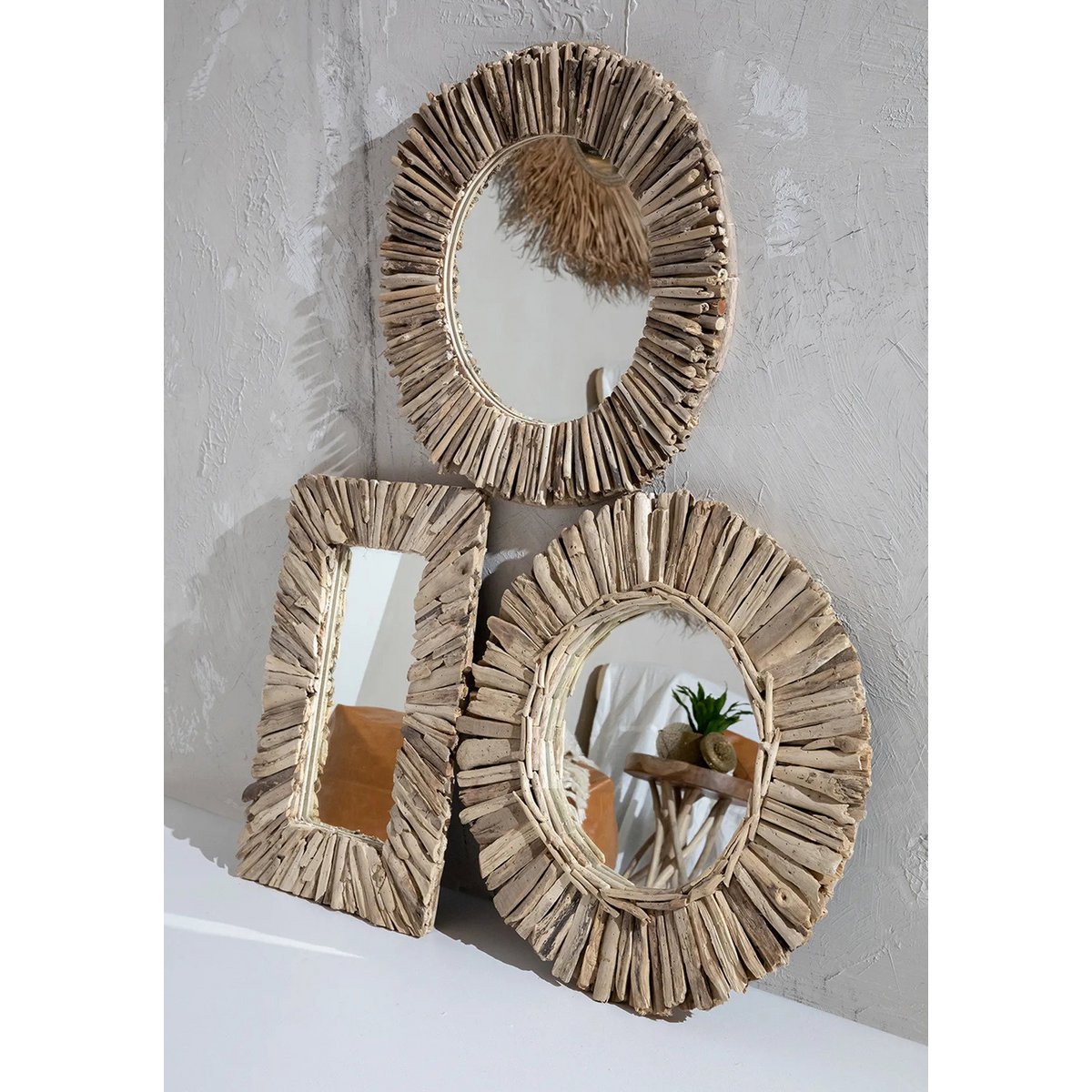 The Driftwood Framed Mirror - Natural - M - LUXONAS HOME