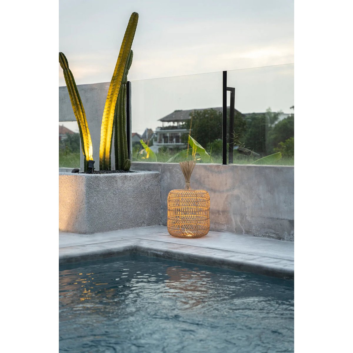 The Dumpling Floor Lamp - Pendant - Natural - L - LUXONAS HOME