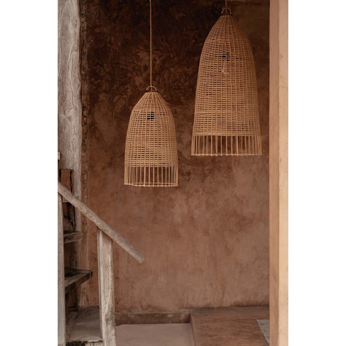 The Elba Pendant - Natural - Medium - LUXONAS HOME