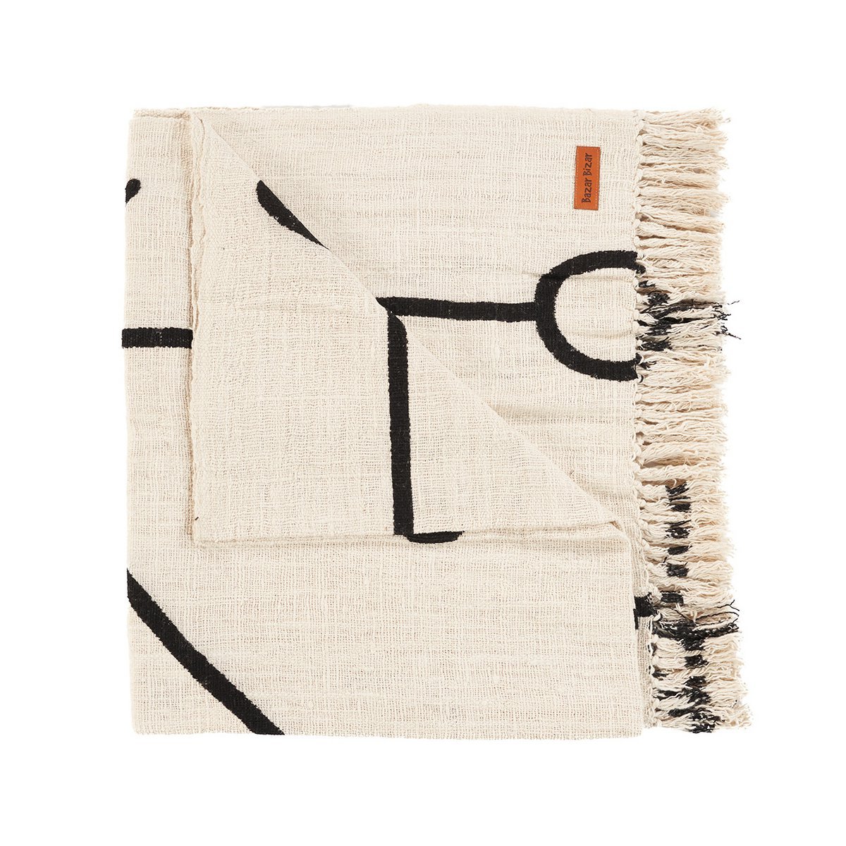 The Evil Eye Bed Throw - Natural Black - LUXONAS HOME