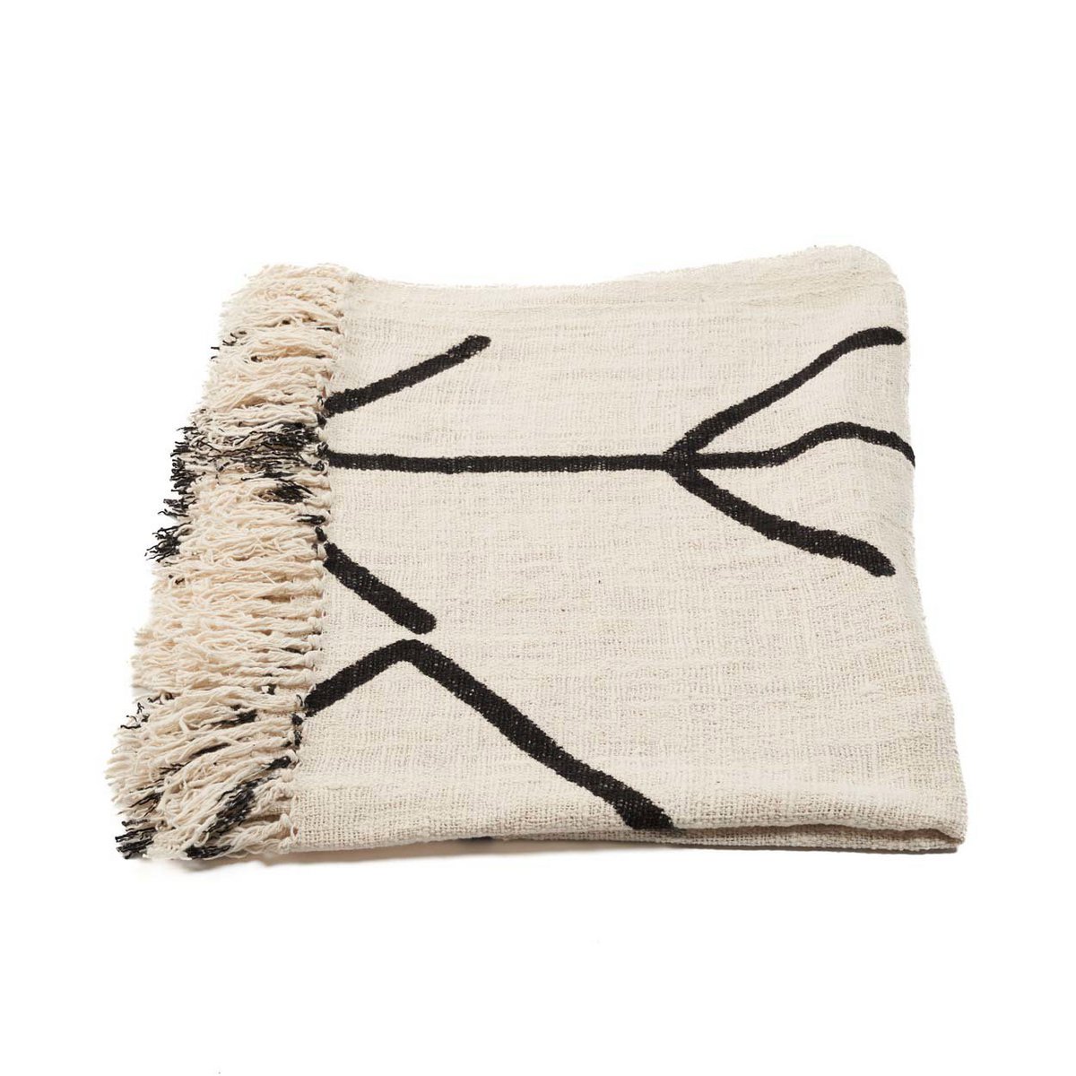 The Evil Eye Bed Throw - Natural Black - LUXONAS HOME
