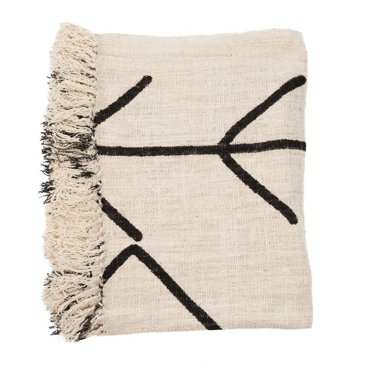 The Evil Eye Bed Throw - Natural Black - LUXONAS HOME