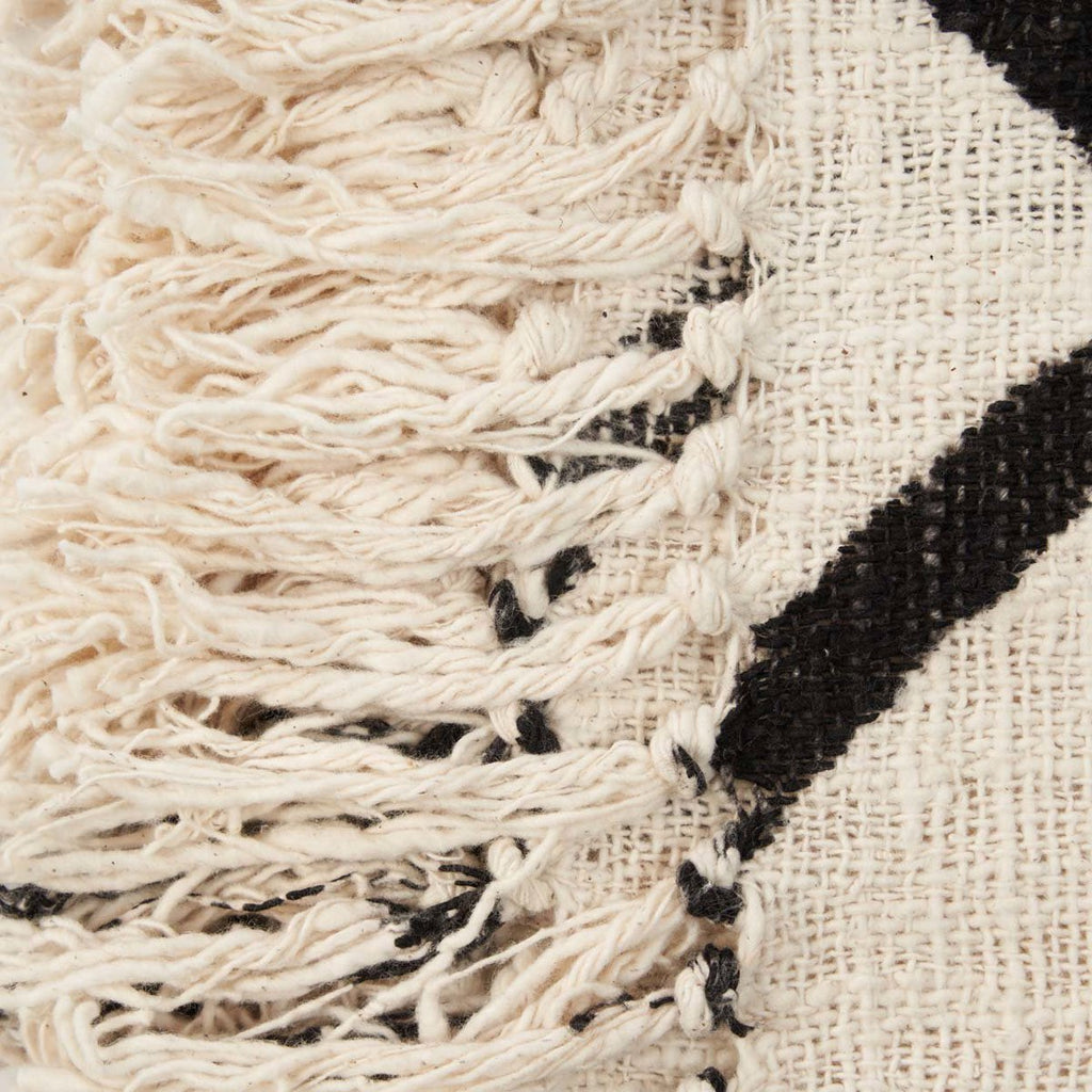 The Evil Eye Bed Throw - Natural Black - LUXONAS HOME