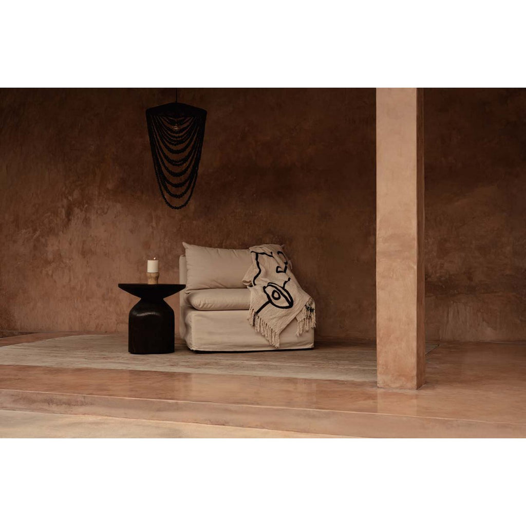 The Evil Eye Bed Throw - Natural Black - LUXONAS HOME