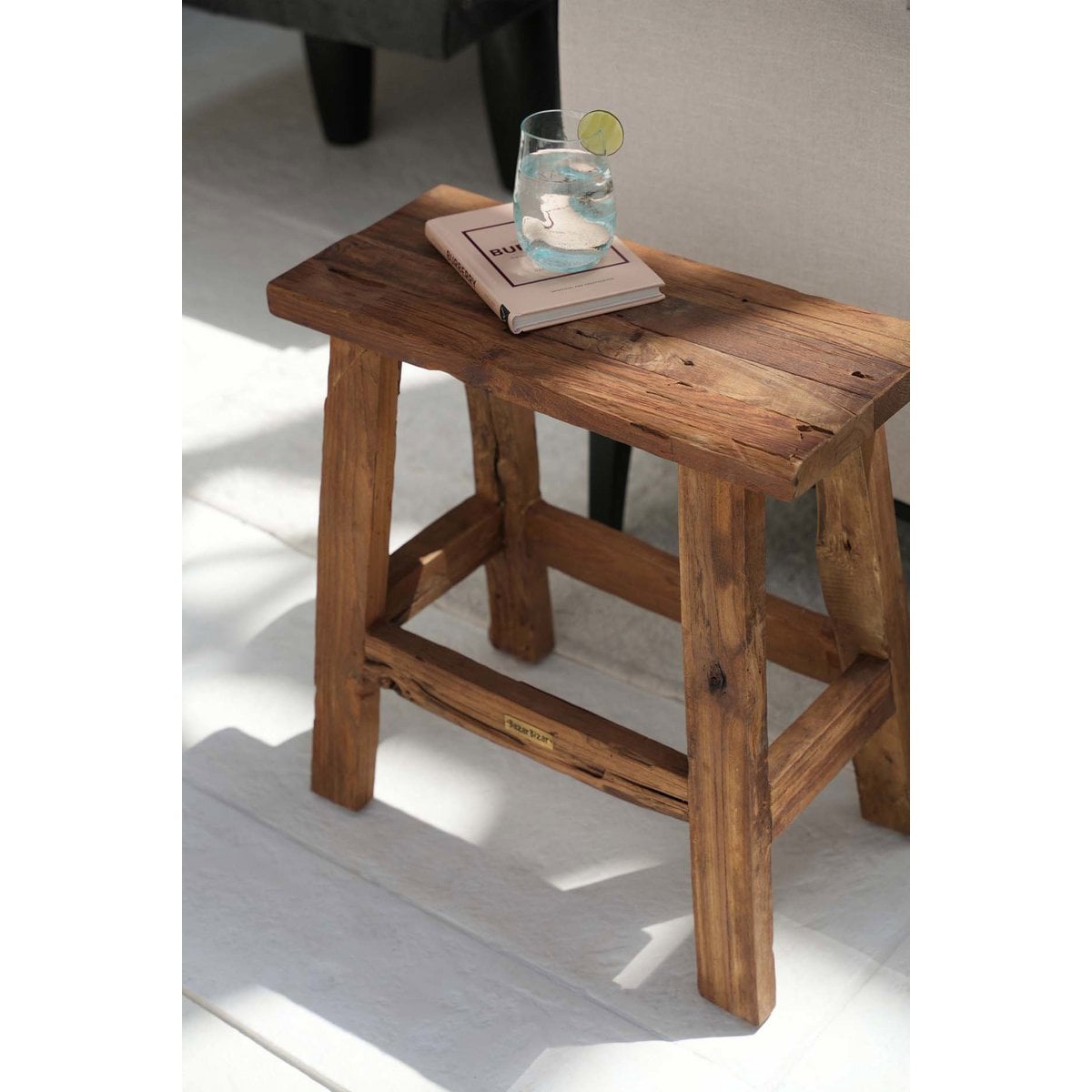 The Fab Rustic Stool - Natural - LUXONAS HOME