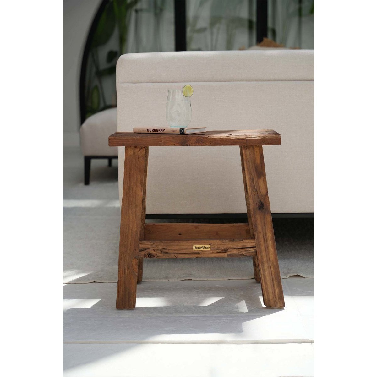 The Fab Rustic Stool - Natural - LUXONAS HOME