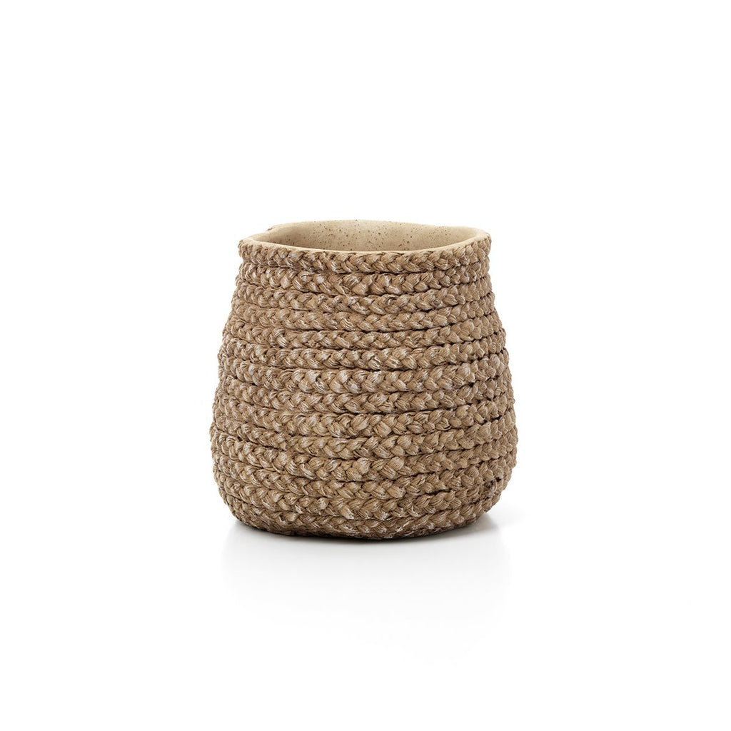 The Fake Braided Planter - Natural - M - LUXONAS HOME