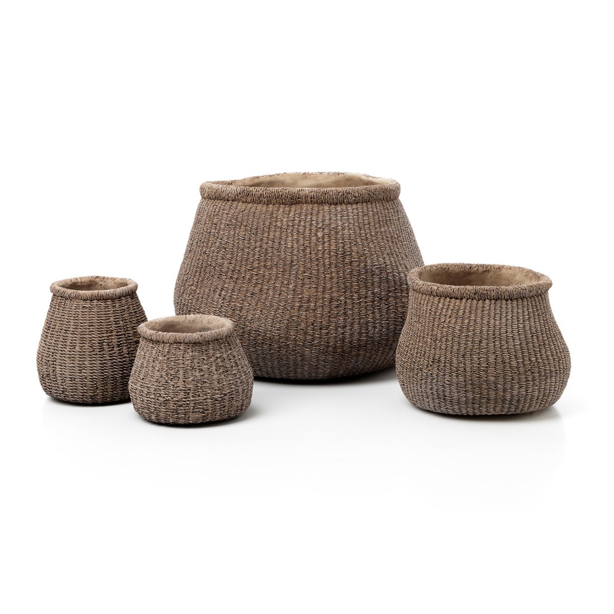 The Faux - Puff Planter - Brown - S - LUXONAS HOME