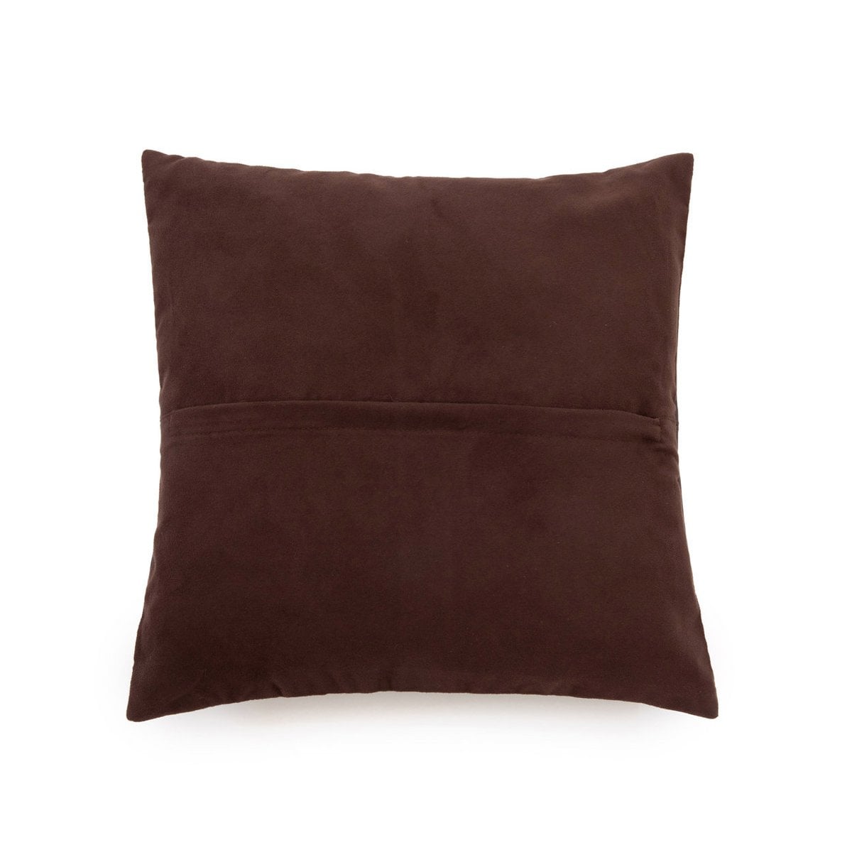The Four Panel Leather Cushion Cover - Choco - 40x40 - LUXONAS HOME
