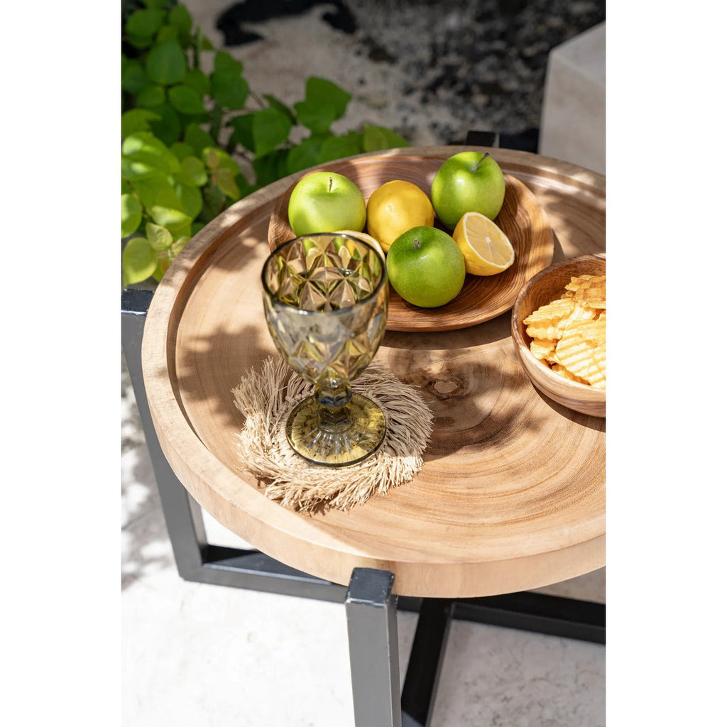 The Fringe Raffia Coaster - Natural - LUXONAS HOME