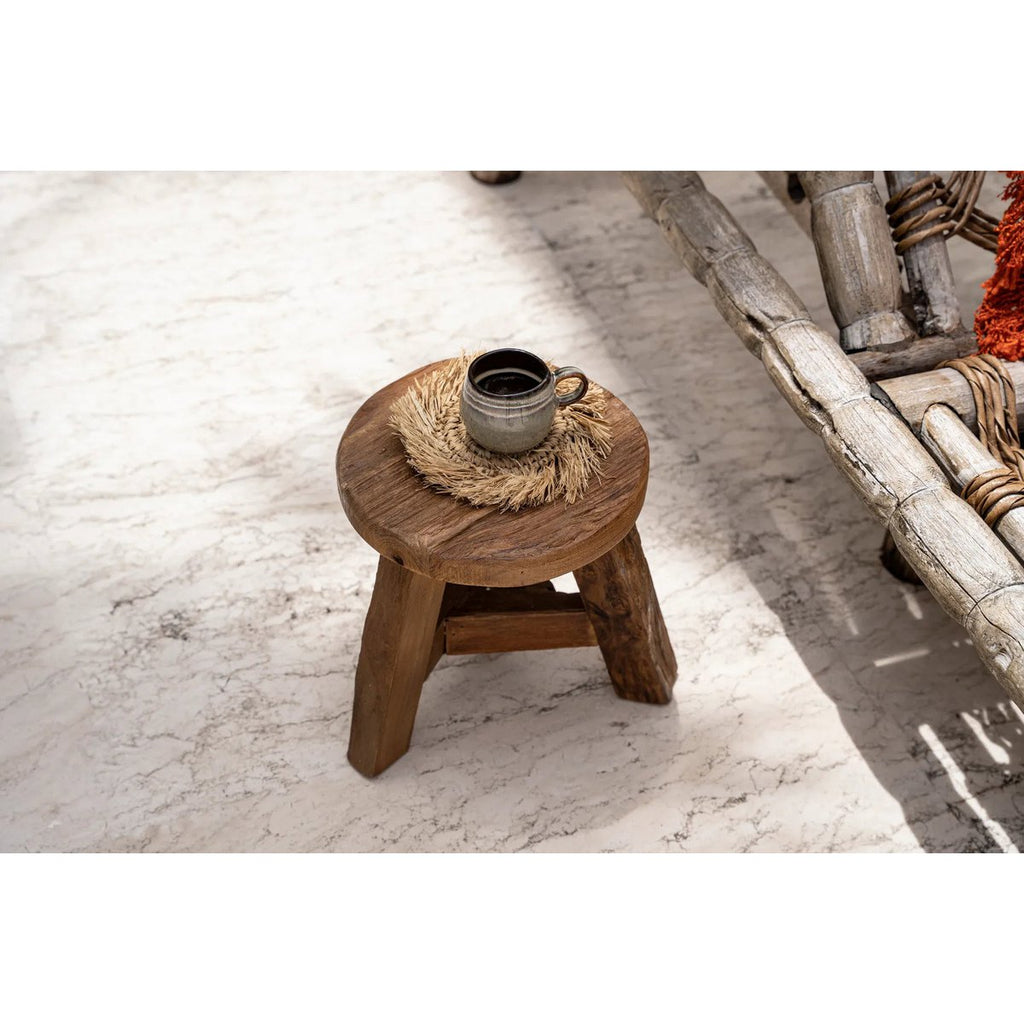 The Fringe Raffia Coaster - Natural - LUXONAS HOME