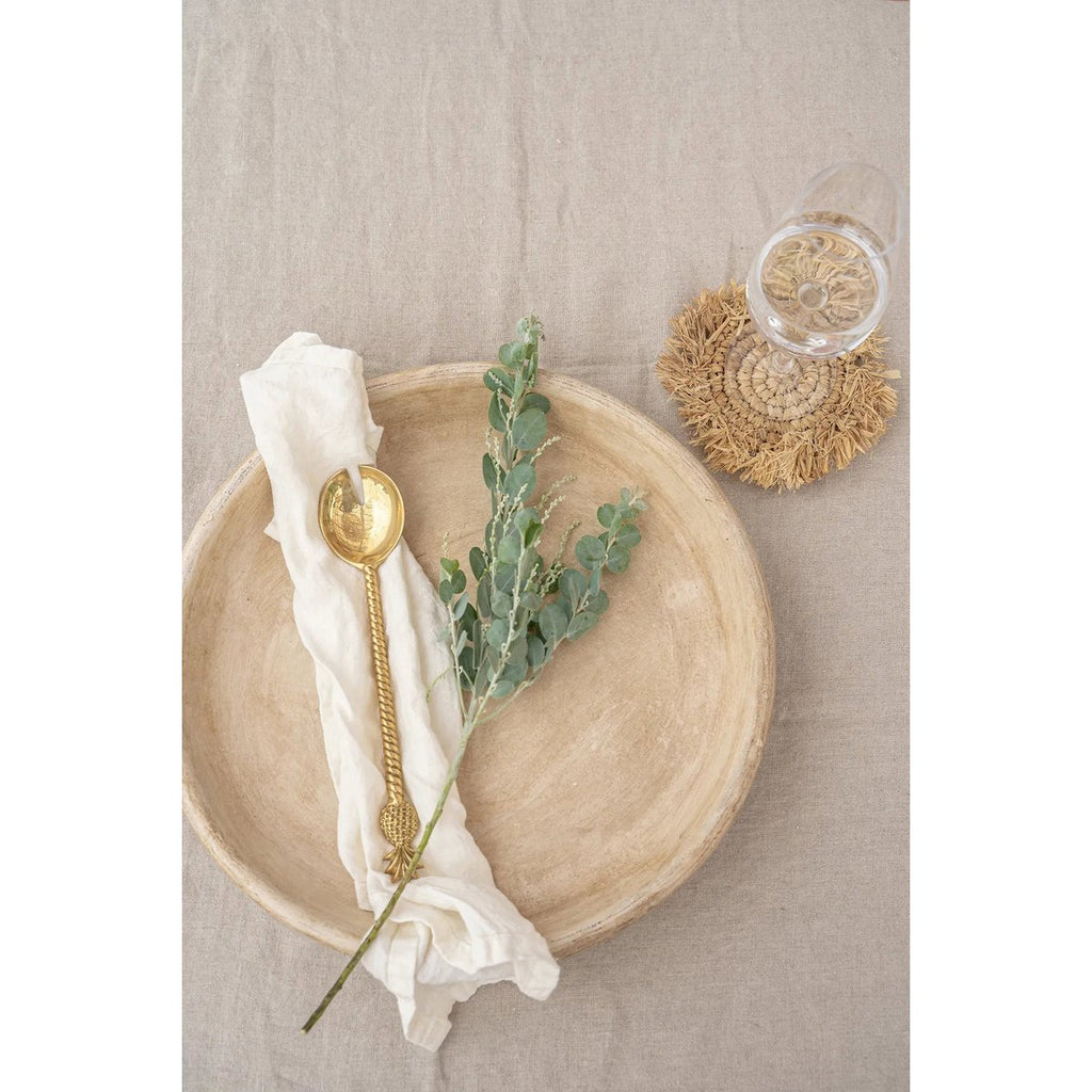 The Fringe Raffia Coaster - Natural - LUXONAS HOME