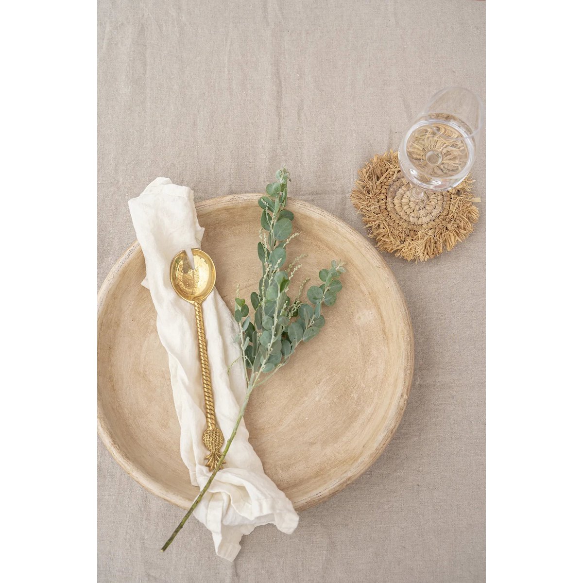 The Fringe Raffia Coaster - Natural - LUXONAS HOME