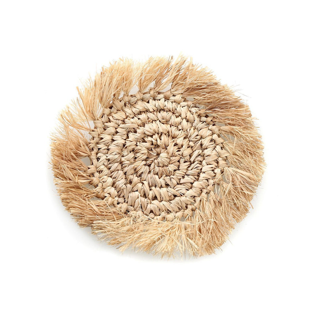 The Fringe Raffia Coaster - Natural - LUXONAS HOME