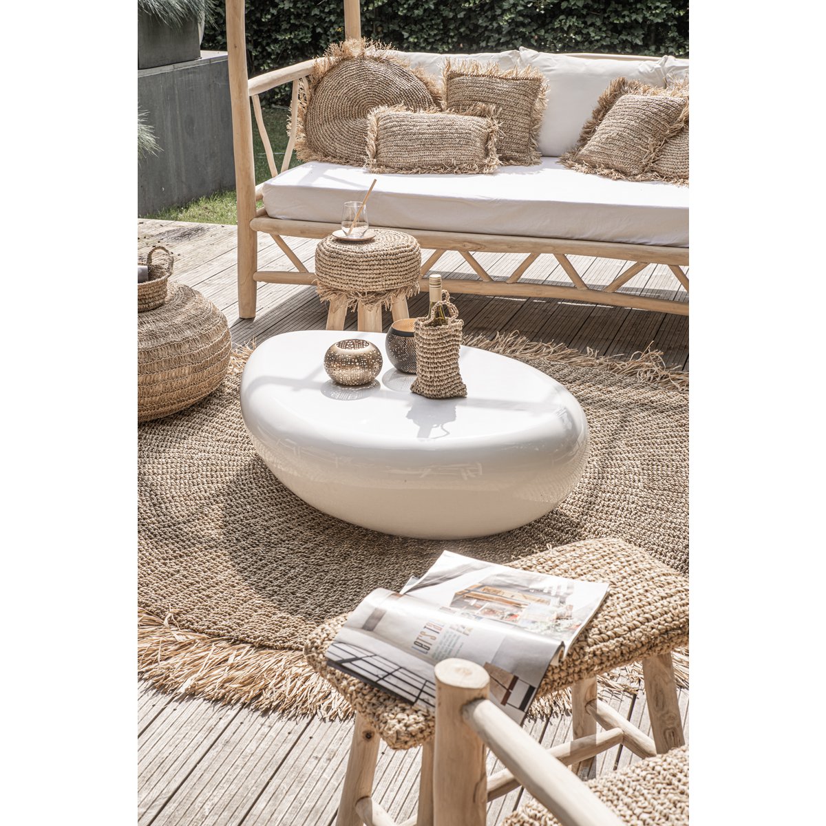 The Fringed Carpet - Natural - 100 - LUXONAS HOME