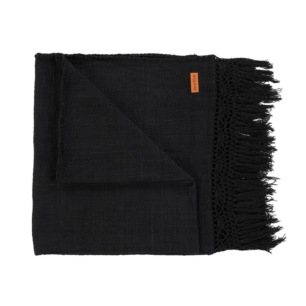The Gypsy Bed Throw - Black - LUXONAS HOME