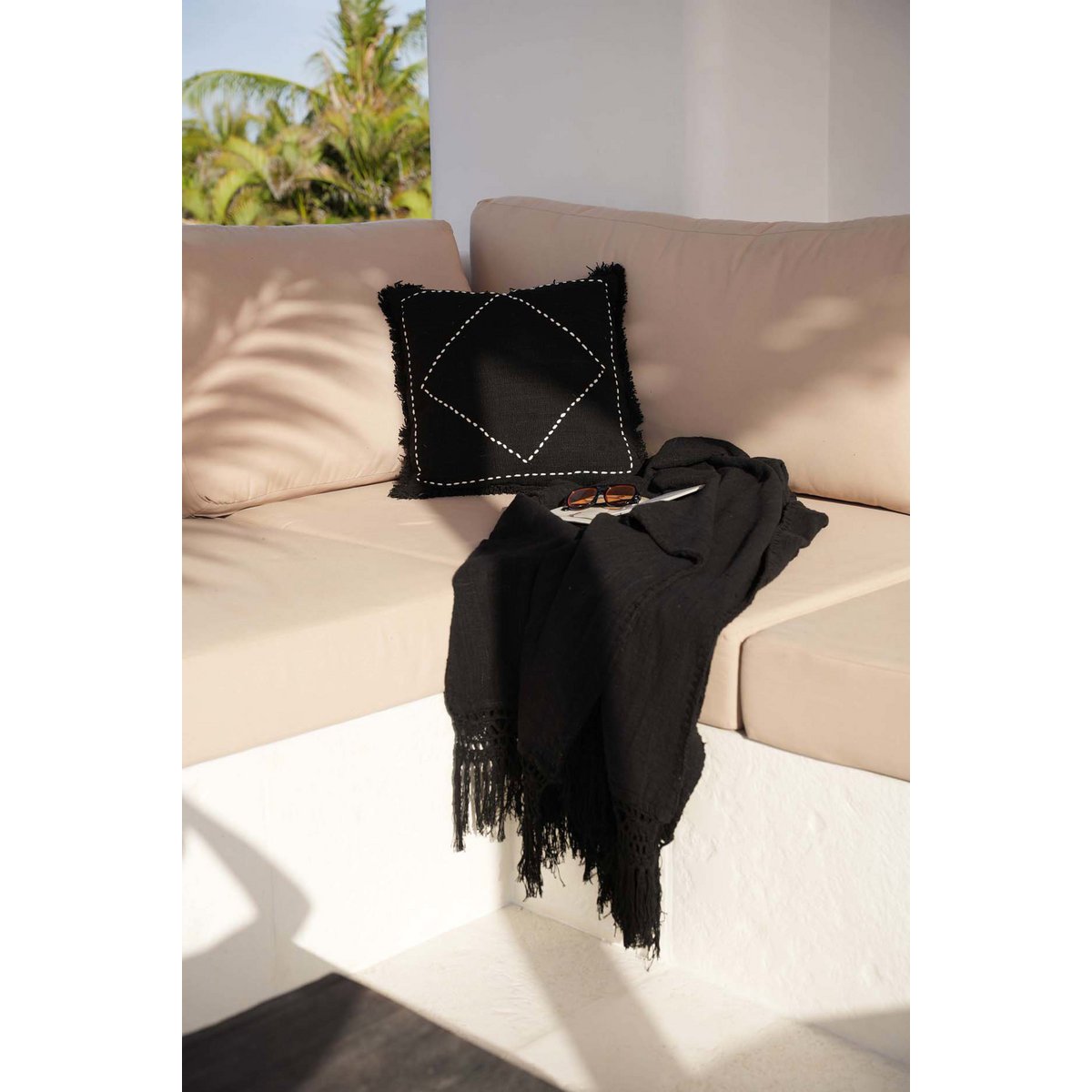 The Gypsy Bed Throw - Black - LUXONAS HOME