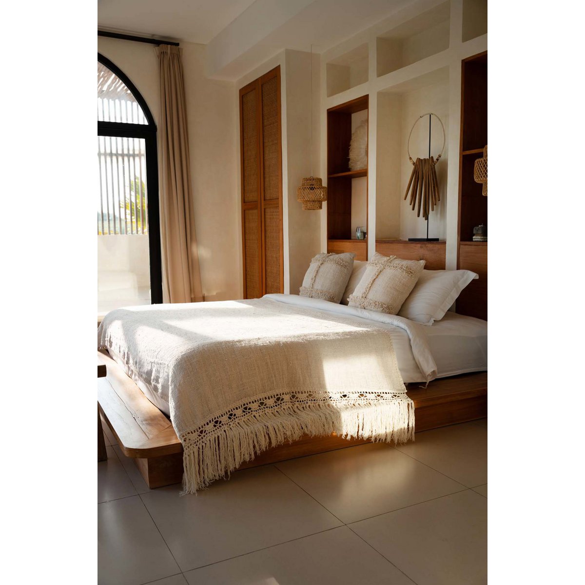 The Gypsy Bed Throw - Natural - LUXONAS HOME