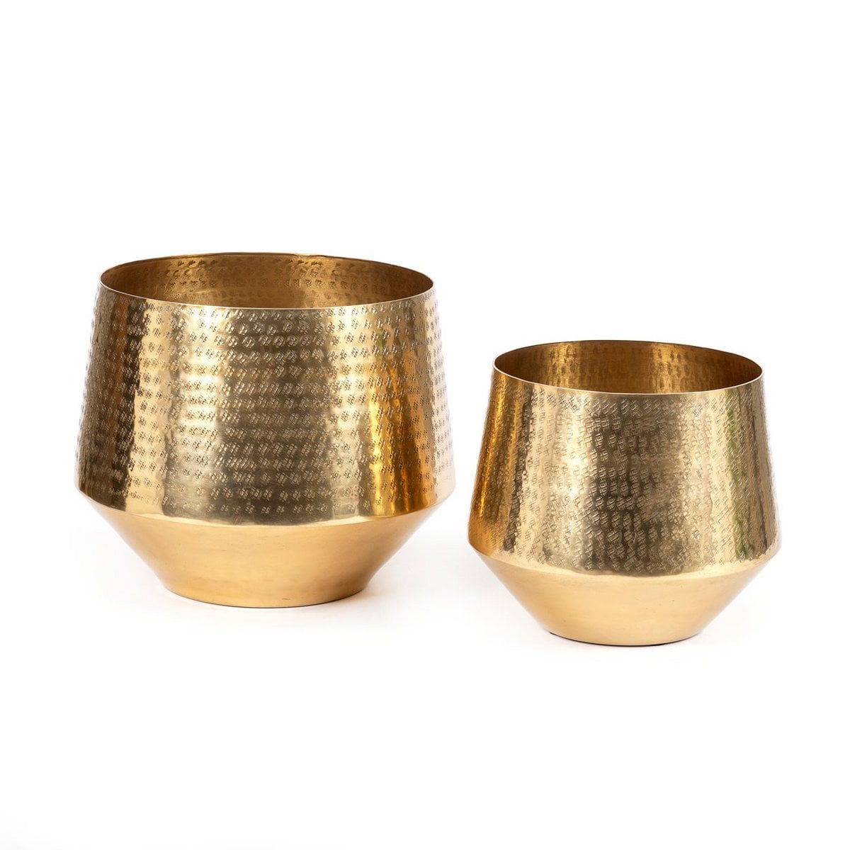 The Hammered Planter - Brass - XL - LUXONAS HOME
