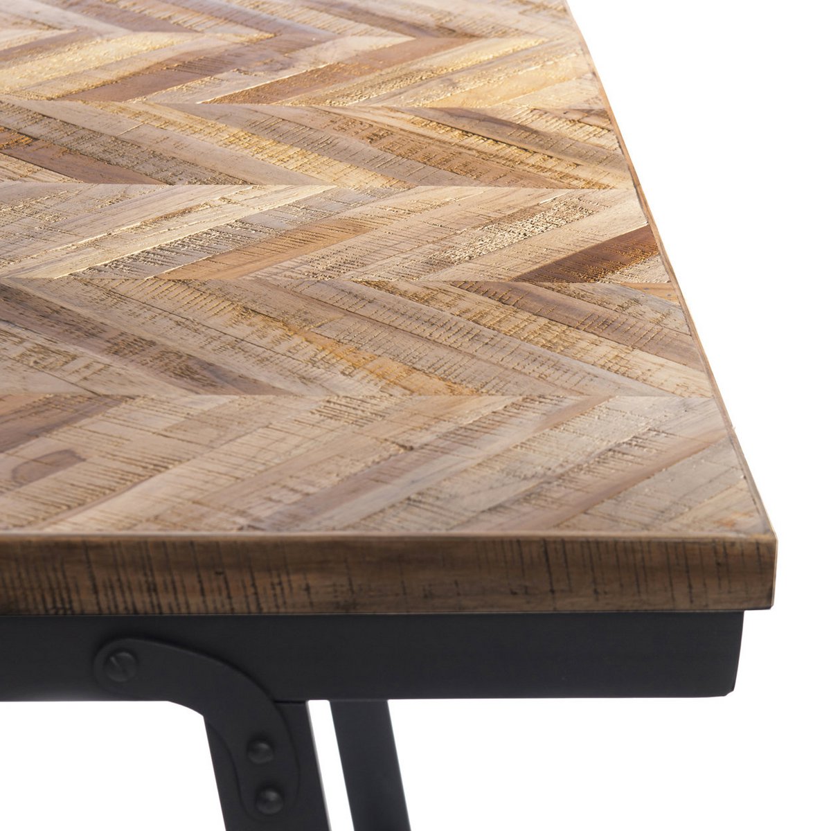 The Herringbone Console - Natural - LUXONAS HOME