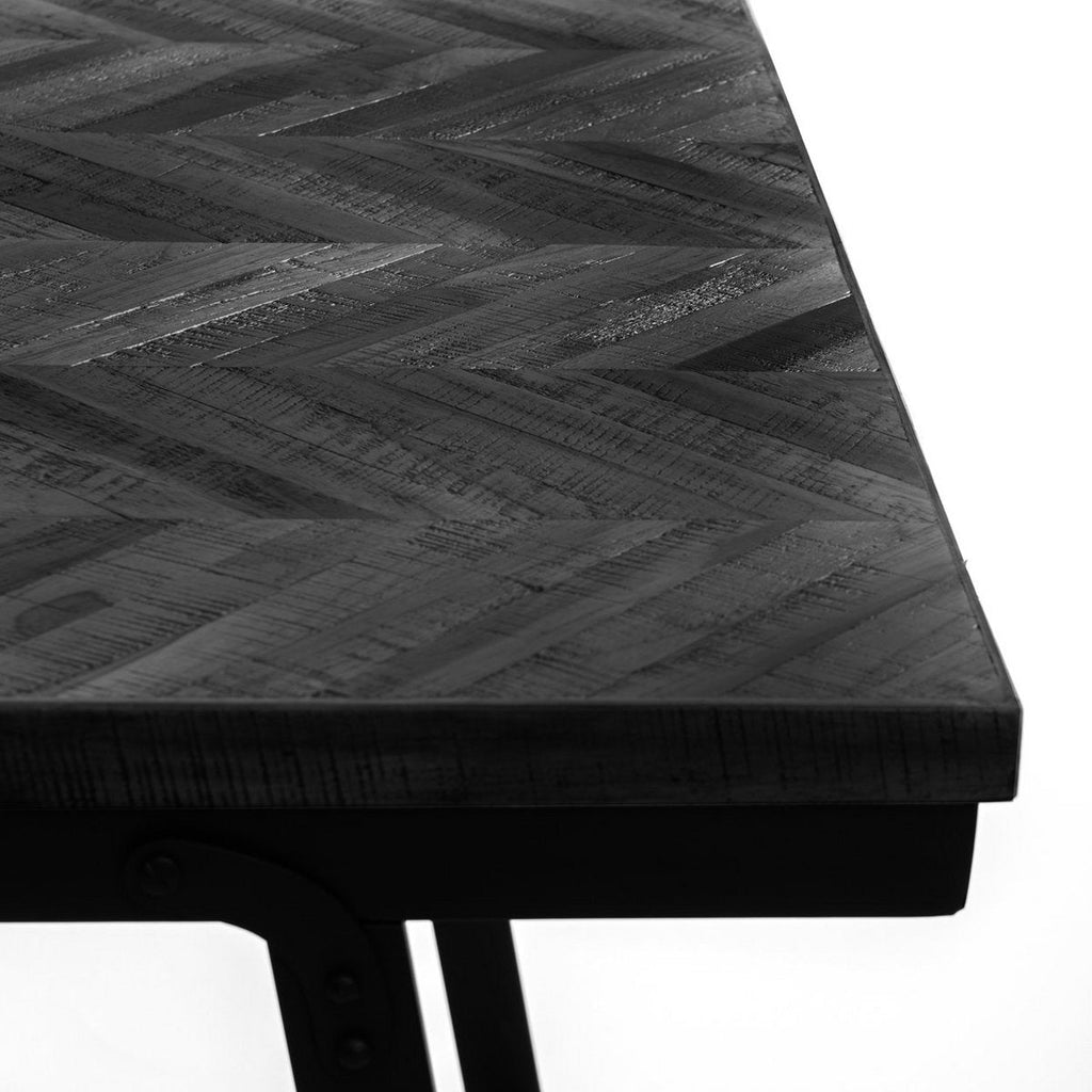 The Herringbone High Table - Black - 140cm - LUXONAS HOME