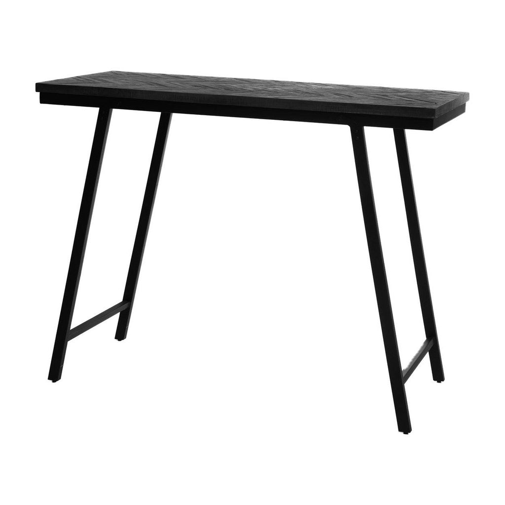 The Herringbone High Table - Black - 140cm - LUXONAS HOME